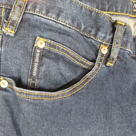 ARMANI- Button Fly J21 Regular Dark Wash Jeans Mens Size 36 - Picture 3 of 15